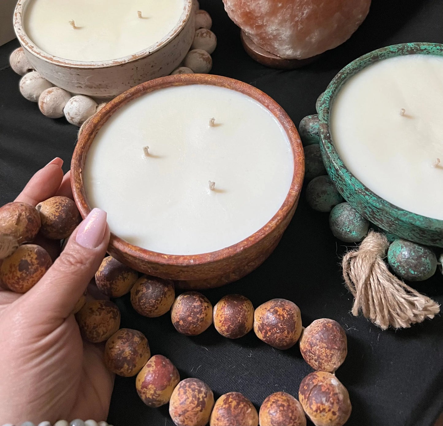 BoHo Clay Bowl Candle Spiritual Couture Collection