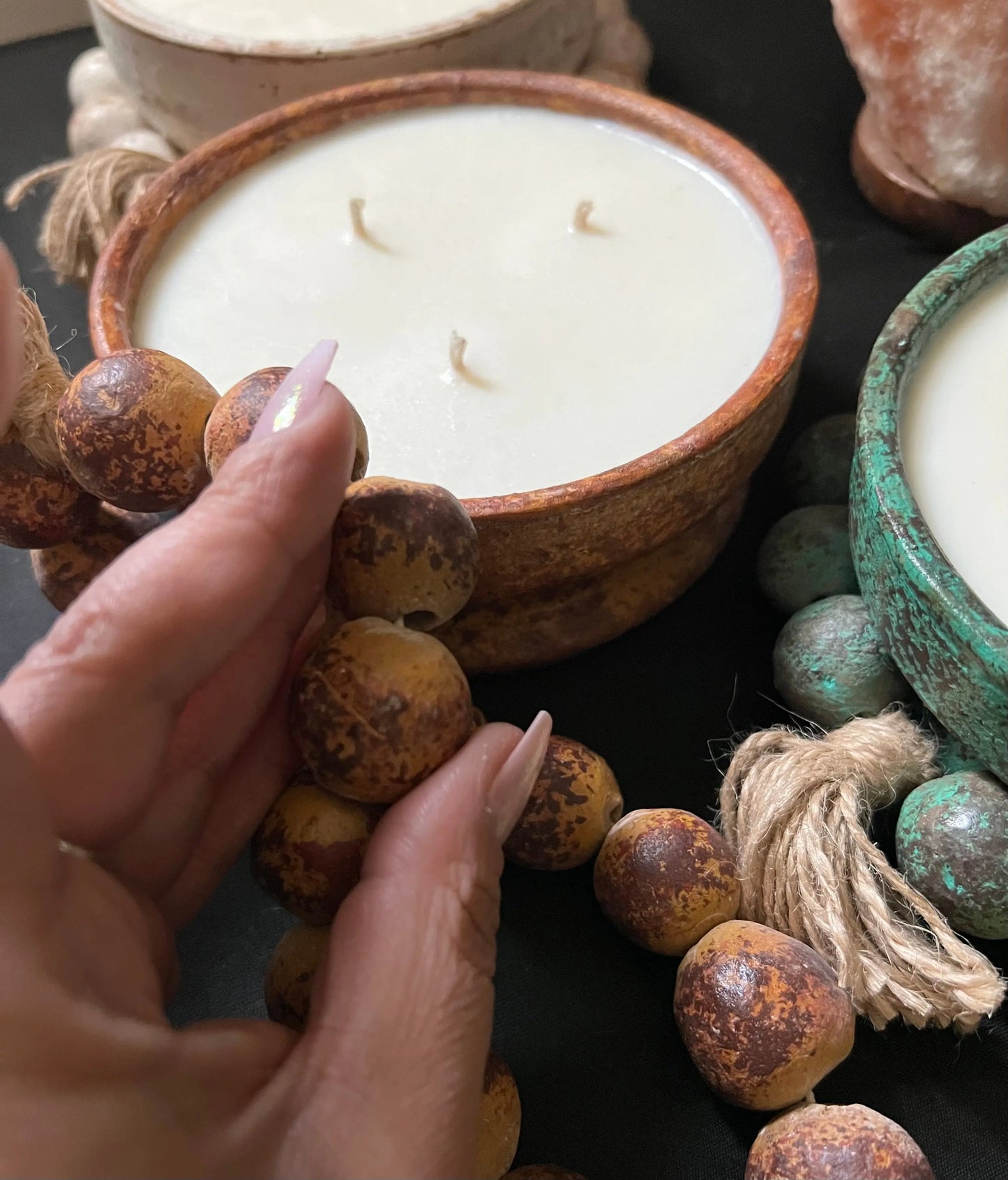 BoHo Clay Bowl Candle Spiritual Couture Collection