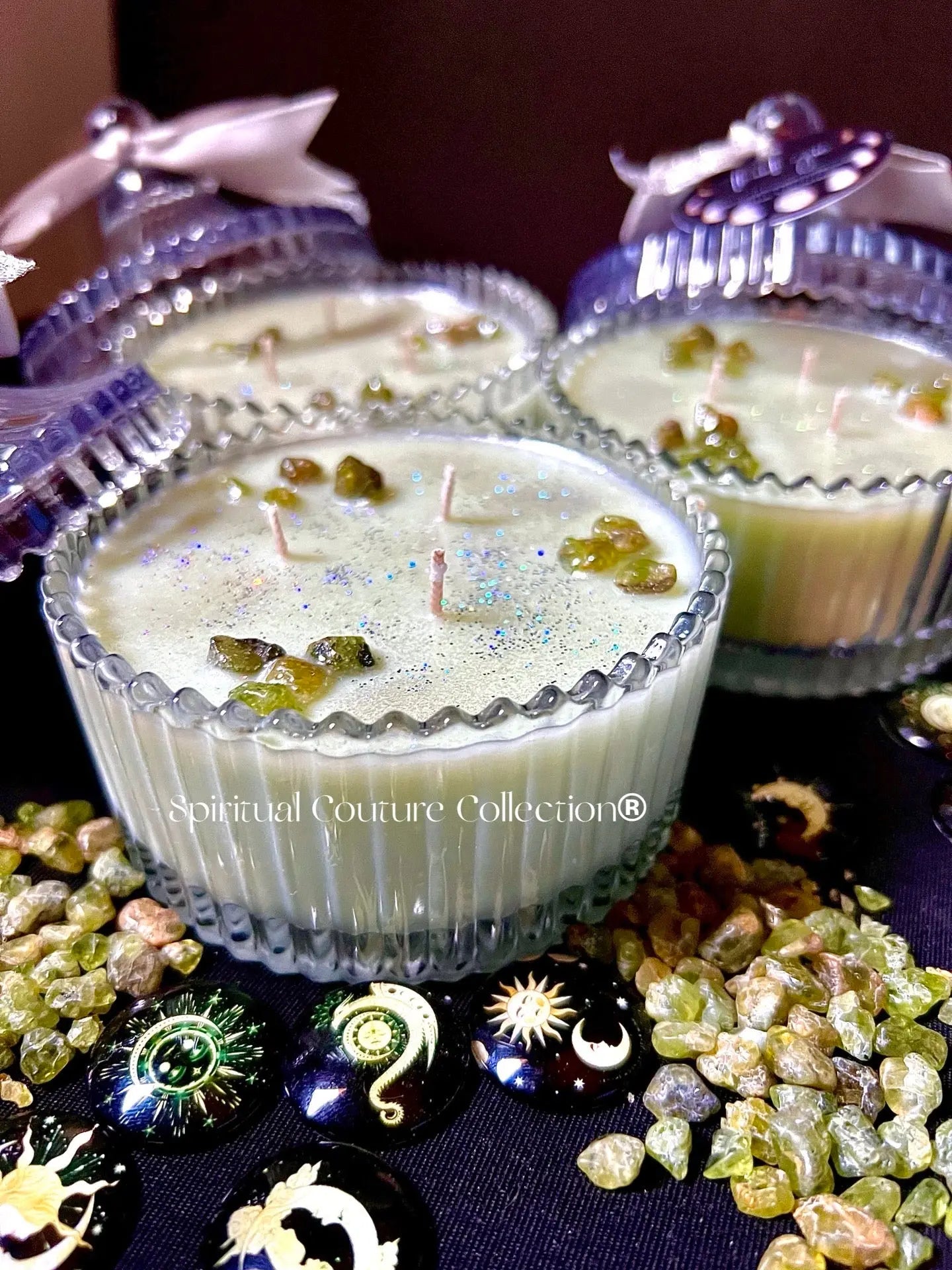 Pyrus Peridot✨7oz Crystal carousel by Spiritual Couture Collection® Spiritual Couture Collection