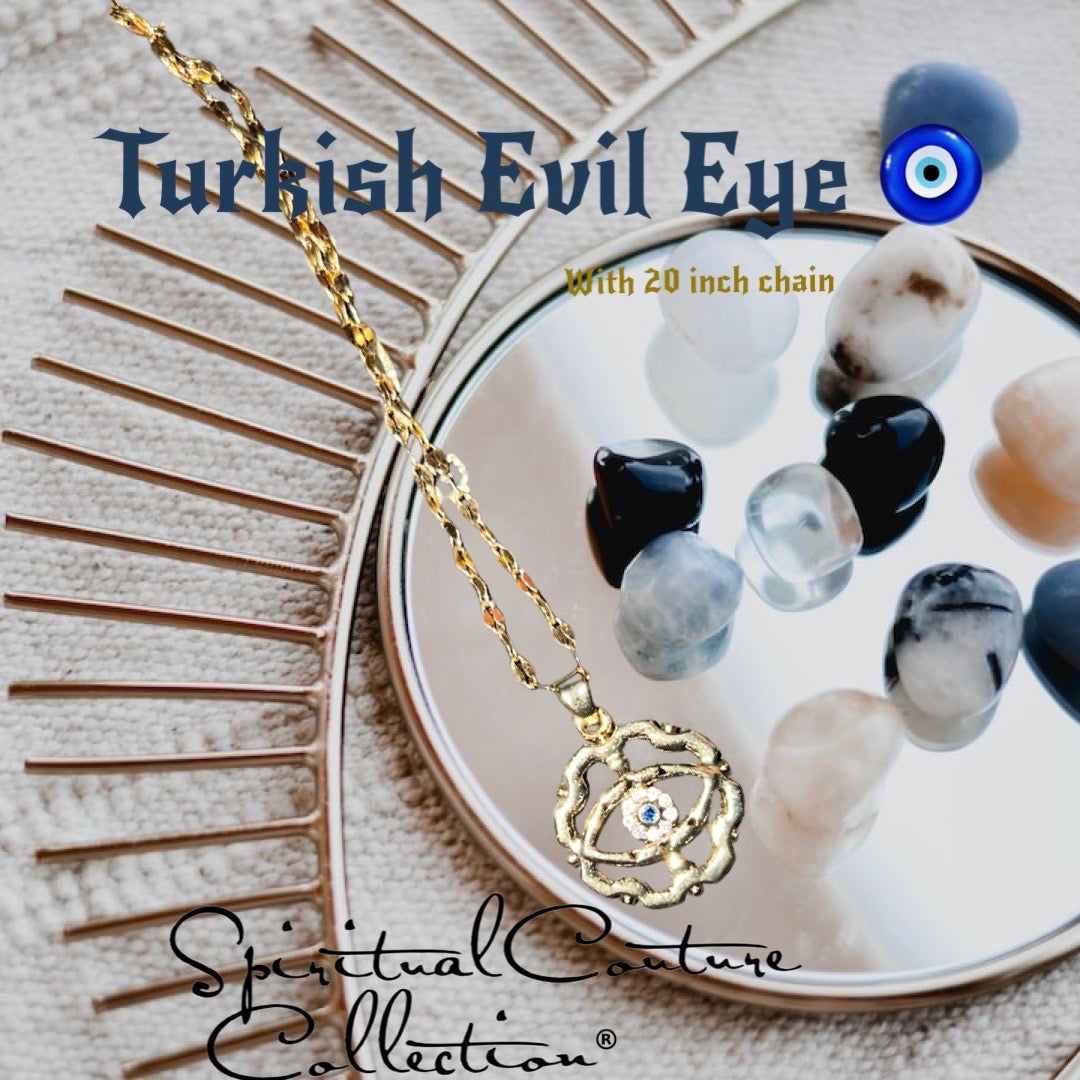 Evil~Eye 🧿 Blessings&Protection Androgynous charm necklace by Spiritual Couture Collection®️LLC