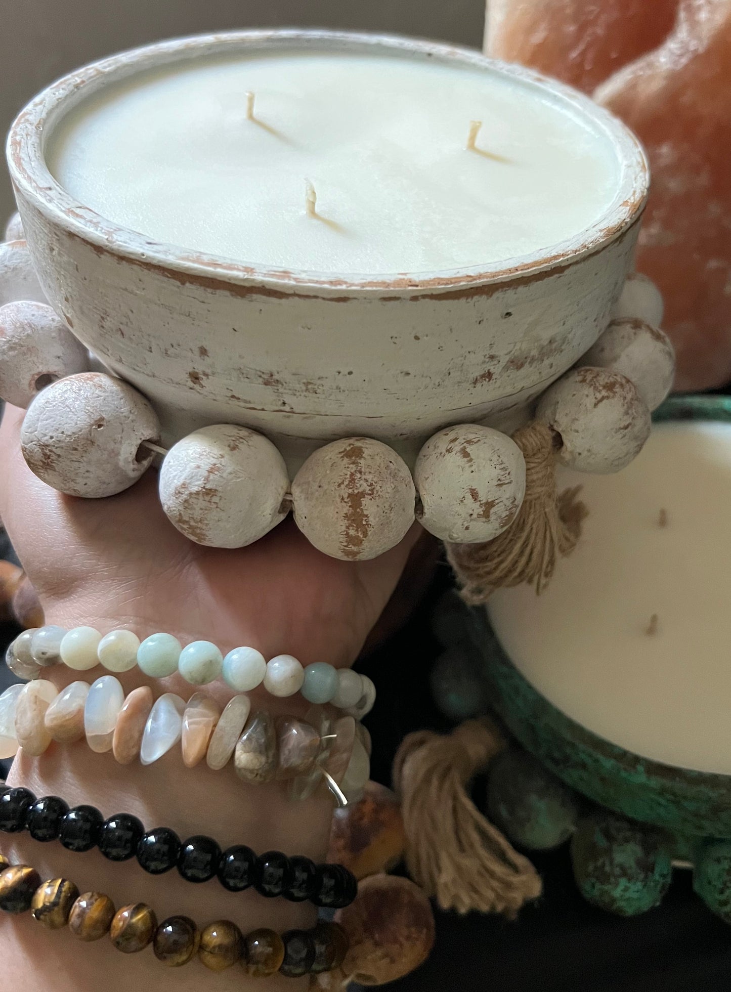 BoHo Clay Bowl Candle Spiritual Couture Collection