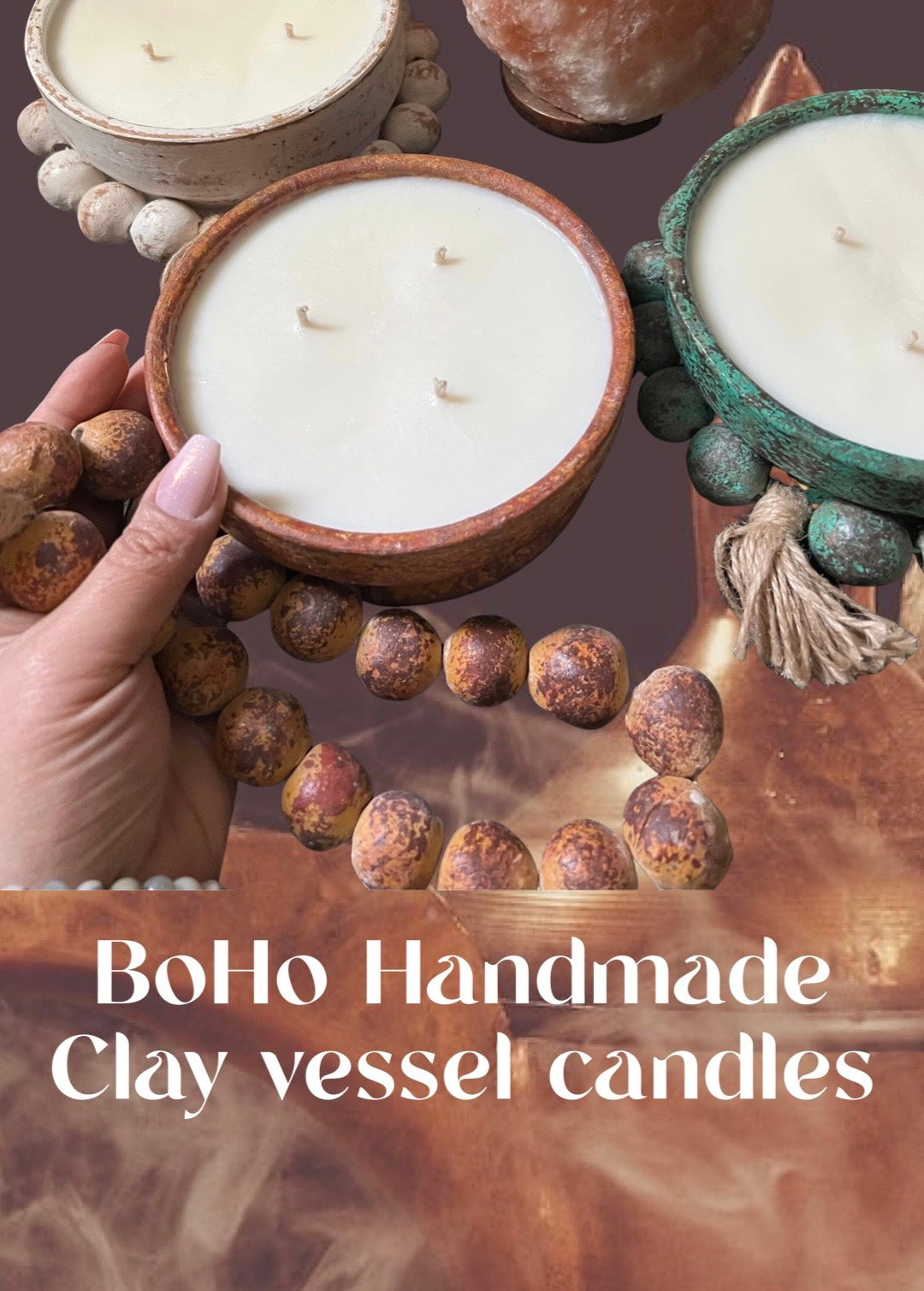 BoHo Clay Bowl Candle Large 16oz